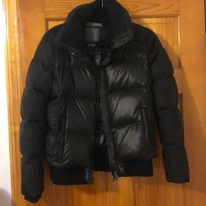 black Geox respira down puffer coat